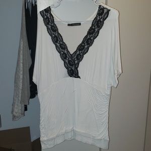 Maurices lace edge shirt